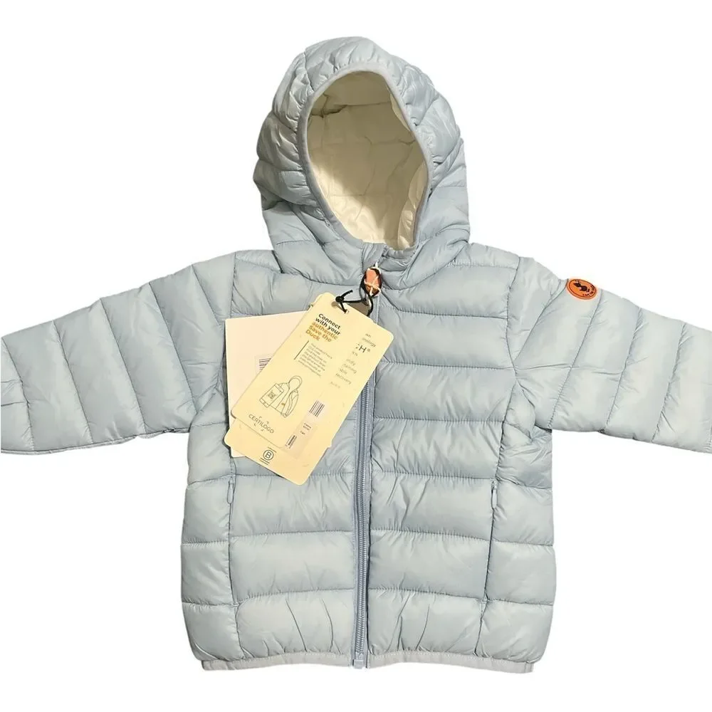 SAVE THE DUCK Sky Blue Kids Puffer Coat
